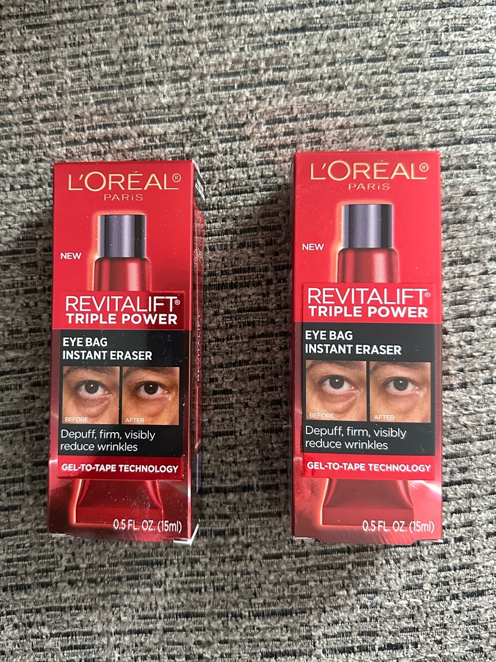 Lot of TWO - L'Oreal Revitalift Triple Power Eye Bag Instant Eraser - New in box